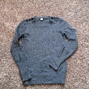 J Crew Wool Button Shoulder Sweater